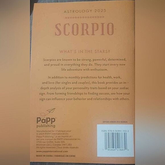 Astrology 2025 Scorpio Book Brand New - Picture 2 of 2